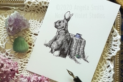 A Guest For Tea - 5x7 Blank Greeting Card.